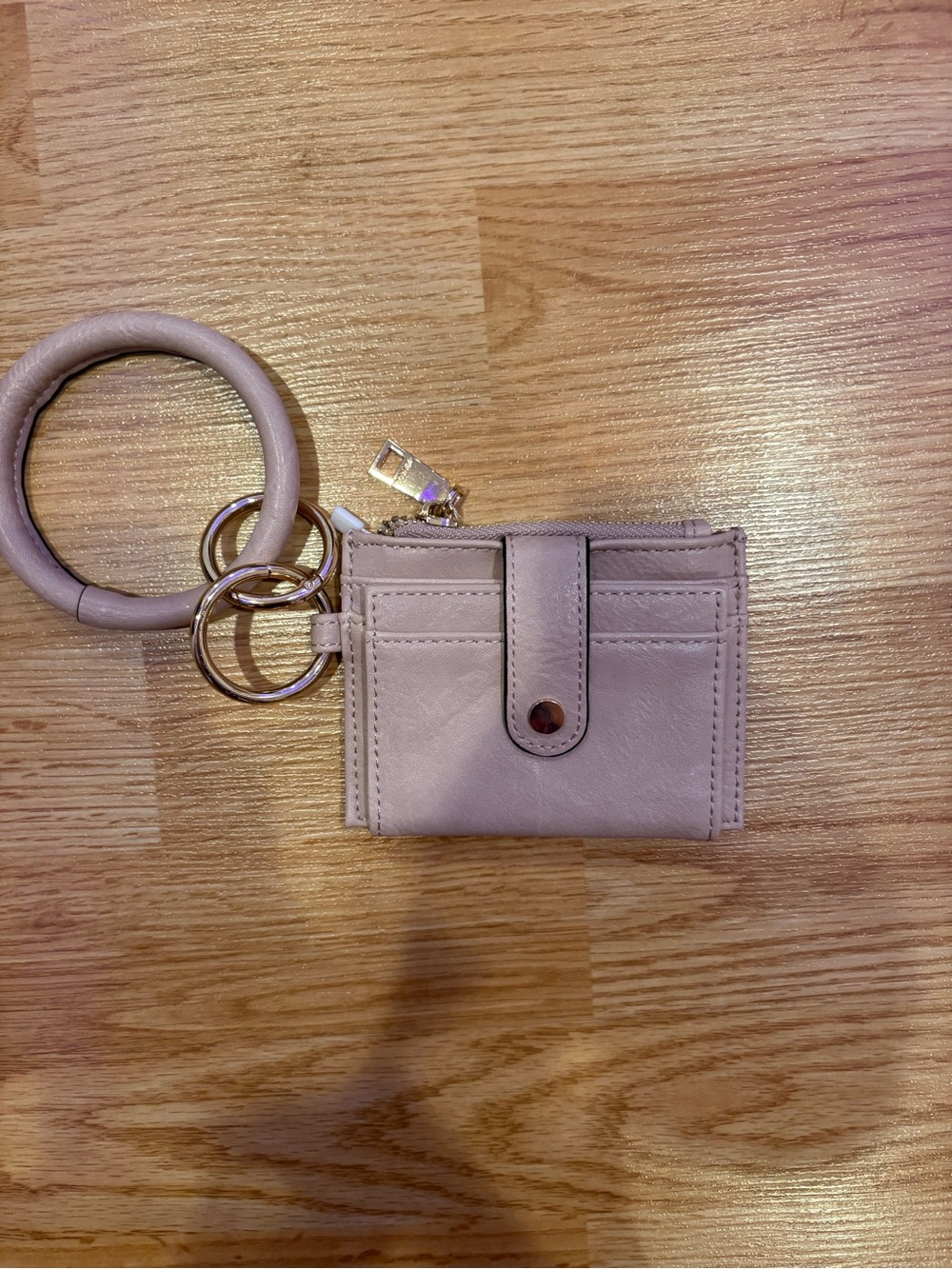 Women’s Cardholder Keyring Wristlet - Light Mauve
